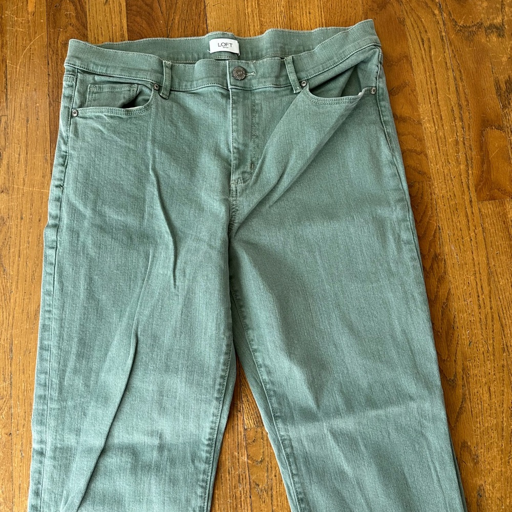 LOFT Green Women Jeans size 12